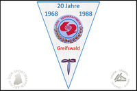 BSG Kernkraftwerk Greifswald Wimpel Jubil&auml;um 20 Jahre