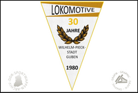 BSG Lokomotive Wilhelm Pieck Stadt Guben Wimpel 30 Jahre Jubil&auml;en