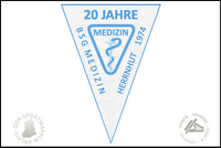 BSG Medizin Herrnhut Wimpel Jubiul&auml;um 20 Jahre